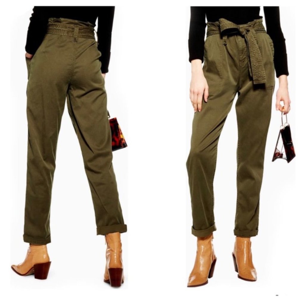 Topshop Paperbag Cargo Pants